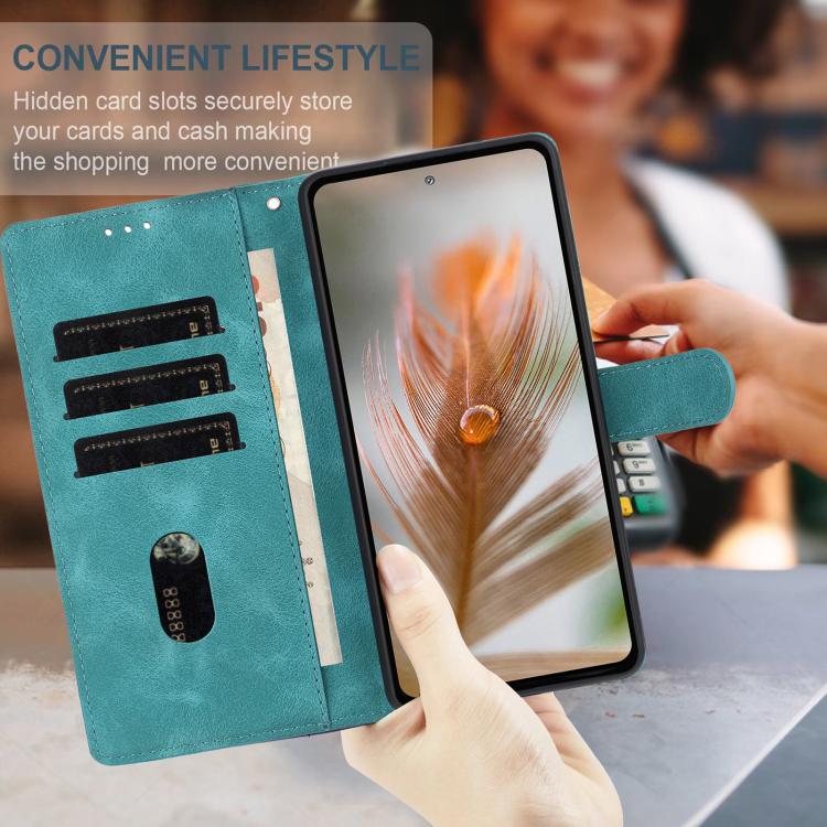 Skin Feel Embossed Feather Leather Phone Case