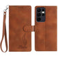 Skin Feel Embossed Feather Leather Phone Case