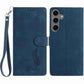 Skin Feel Embossed Feather Leather Phone Case