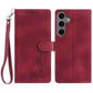 Skin Feel Embossed Feather Leather Phone Case