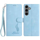 Skin Feel Embossed Feather Leather Phone Case