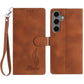 Skin Feel Embossed Feather Leather Phone Case