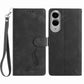 Skin Feel Embossed Feather Leather Phone Case