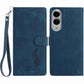Skin Feel Embossed Feather Leather Phone Case