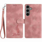 Skin Feel Embossed Feather Leather Phone Case