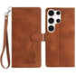 Skin Feel Embossed Feather Leather Phone Case