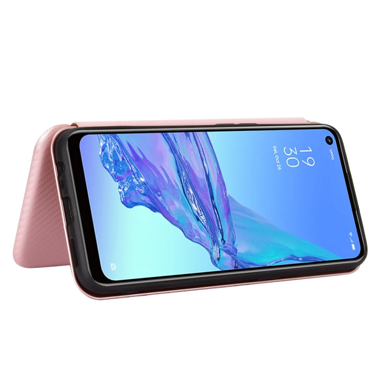 Carbon Fiber Texture Magnetic Horizontal Flip TPU + PC + PU Leather Case with Card Slot & Lanyard, For OPPO A53 / A32 (2020), For OPPO Reno3 Pro Overseas Version, For Doogee X95, For Asus Zenfone 7 ZS670KS / Zenfone 7 Pro ZS671KS�����������������������...