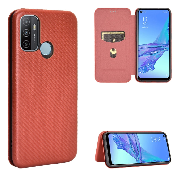 Carbon Fiber Texture Magnetic Horizontal Flip TPU + PC + PU Leather Case with Card Slot & Lanyard, For OPPO A53 / A32 (2020), For OPPO Reno3 Pro Overseas Version, For Doogee X95, For Asus Zenfone 7 ZS670KS / Zenfone 7 Pro ZS671KS�����������������������...