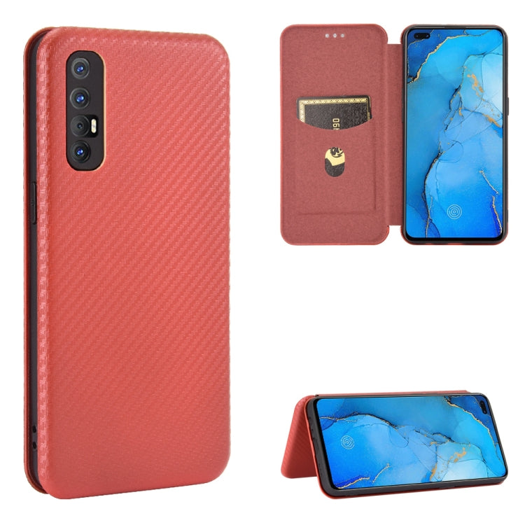 Carbon Fiber Texture Magnetic Horizontal Flip TPU + PC + PU Leather Case with Card Slot & Lanyard, For OPPO A53 / A32 (2020), For OPPO Reno3 Pro Overseas Version, For Doogee X95, For Asus Zenfone 7 ZS670KS / Zenfone 7 Pro ZS671KS�����������������������...