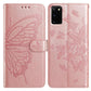 Butterfly Flutter Pattern Embossed Leather Phone Case