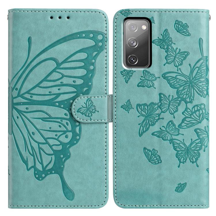 Butterfly Flutter Pattern Embossed Leather Phone Case