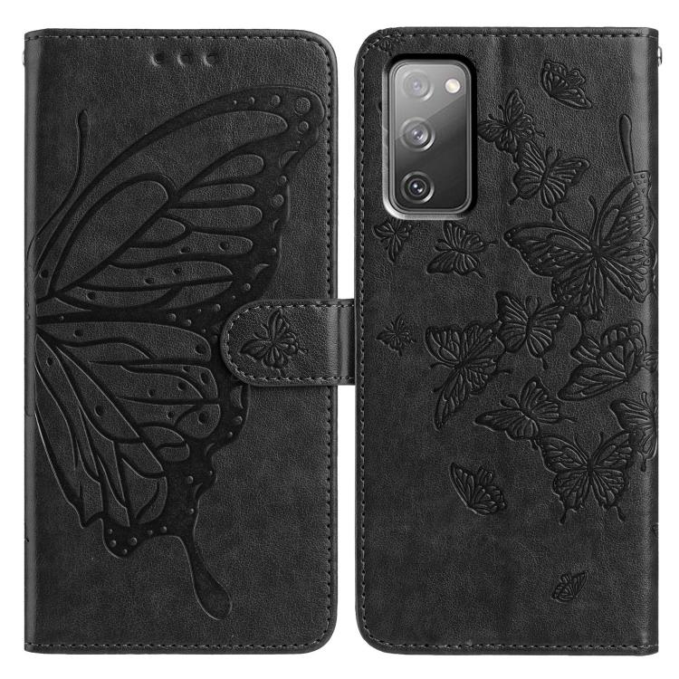 Butterfly Flutter Pattern Embossed Leather Phone Case