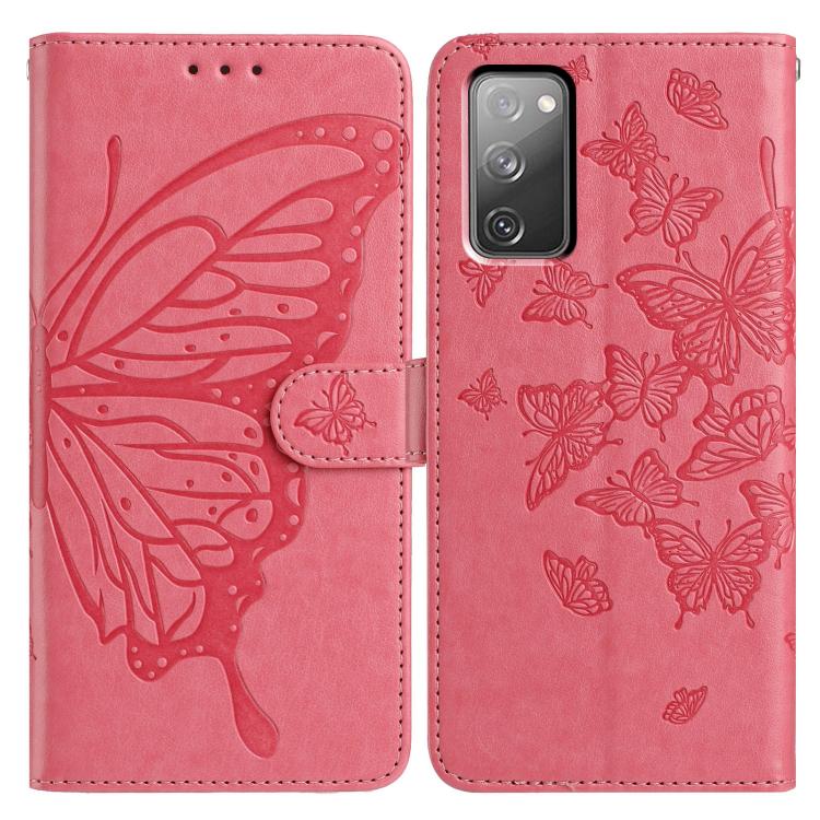 Butterfly Flutter Pattern Embossed Leather Phone Case