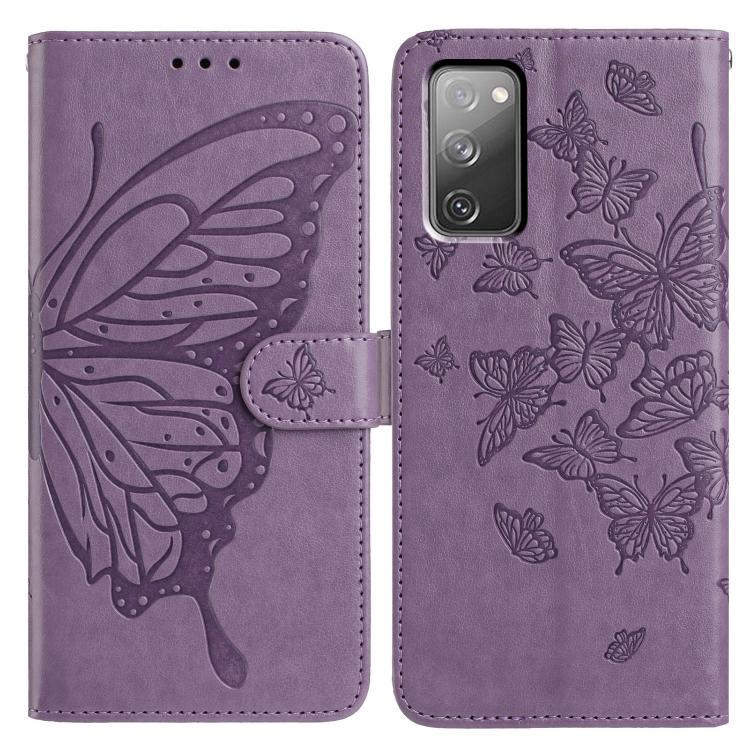 Butterfly Flutter Pattern Embossed Leather Phone Case
