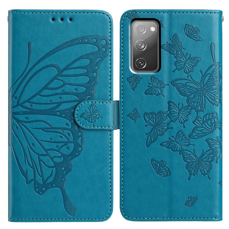 Butterfly Flutter Pattern Embossed Leather Phone Case