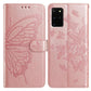 Butterfly Flutter Pattern Embossed Leather Phone Case