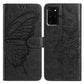Butterfly Flutter Pattern Embossed Leather Phone Case