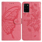 Butterfly Flutter Pattern Embossed Leather Phone Case