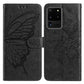 Butterfly Flutter Pattern Embossed Leather Phone Case