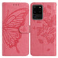 Butterfly Flutter Pattern Embossed Leather Phone Case