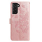 Butterfly Flutter Pattern Embossed Leather Phone Case