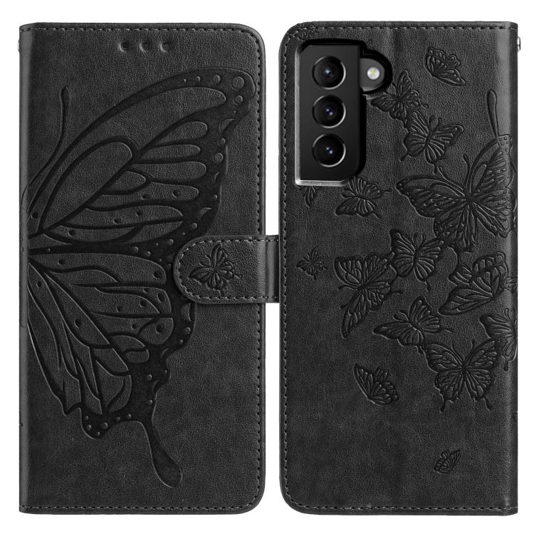Butterfly Flutter Pattern Embossed Leather Phone Case