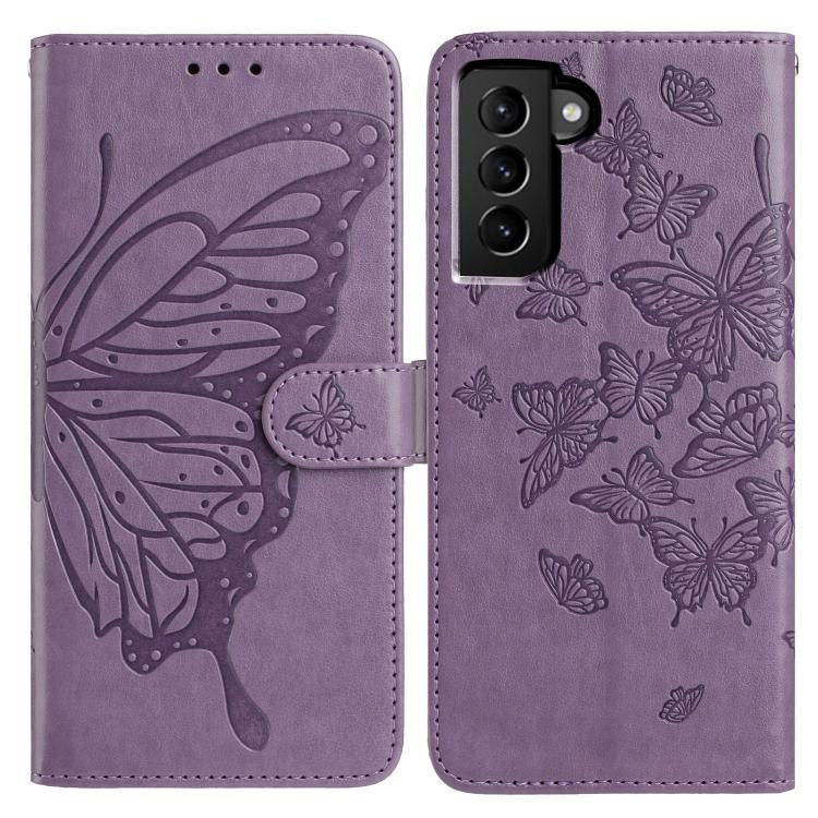 Butterfly Flutter Pattern Embossed Leather Phone Case