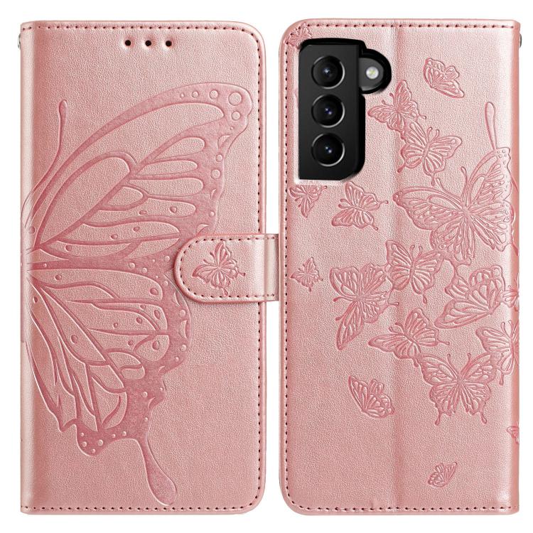 Butterfly Flutter Pattern Embossed Leather Phone Case