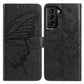 Butterfly Flutter Pattern Embossed Leather Phone Case