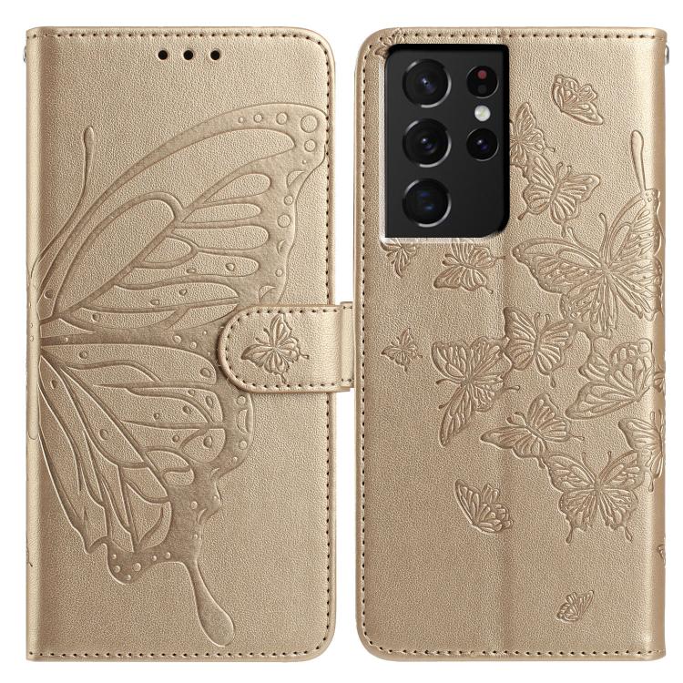 Butterfly Flutter Pattern Embossed Leather Phone Case