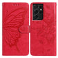 Butterfly Flutter Pattern Embossed Leather Phone Case