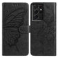 Butterfly Flutter Pattern Embossed Leather Phone Case
