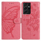 Butterfly Flutter Pattern Embossed Leather Phone Case