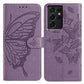 Butterfly Flutter Pattern Embossed Leather Phone Case