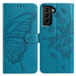 Butterfly Flutter Pattern Embossed Leather Phone Case