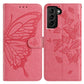 Butterfly Flutter Pattern Embossed Leather Phone Case