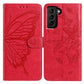 Butterfly Flutter Pattern Embossed Leather Phone Case
