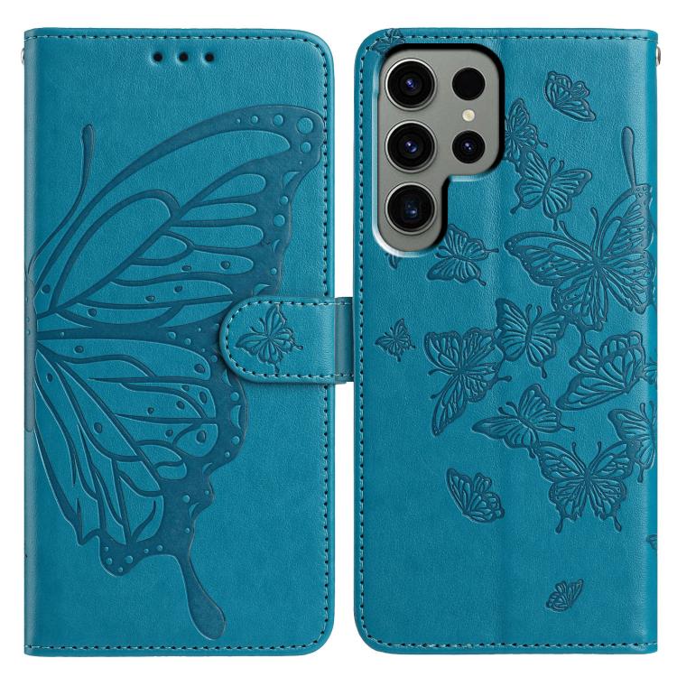 Butterfly Flutter Pattern Embossed Leather Phone Case