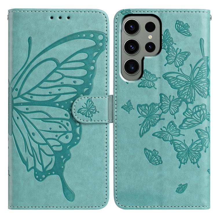 Butterfly Flutter Pattern Embossed Leather Phone Case