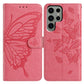 Butterfly Flutter Pattern Embossed Leather Phone Case