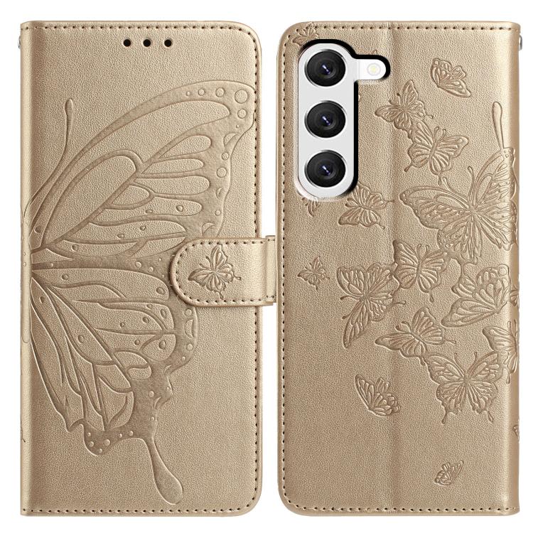 Butterfly Flutter Pattern Embossed Leather Phone Case