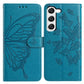 Butterfly Flutter Pattern Embossed Leather Phone Case