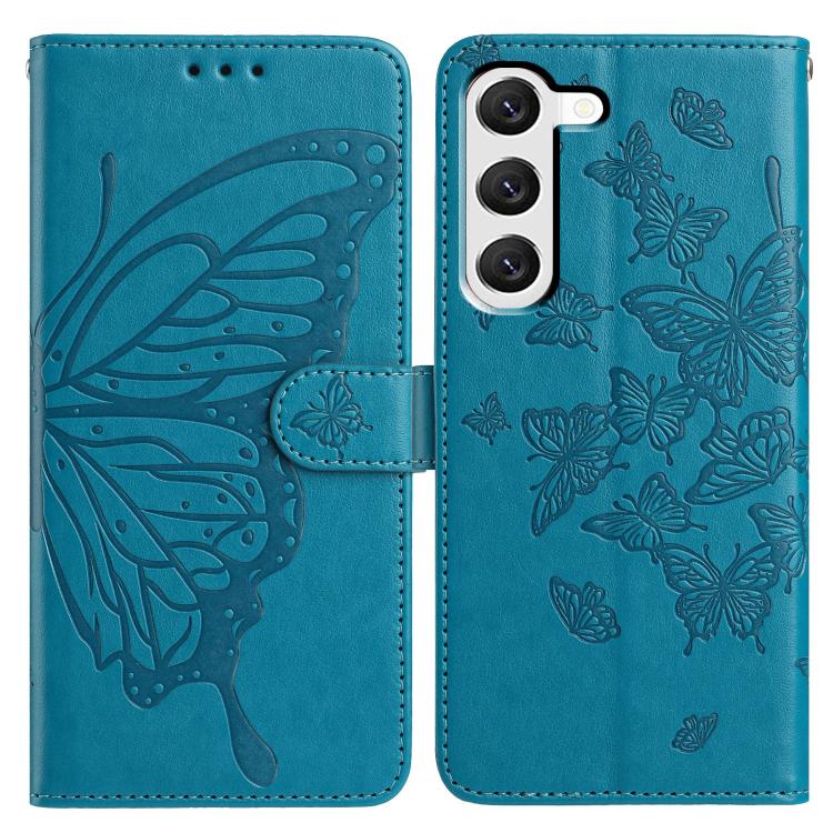Butterfly Flutter Pattern Embossed Leather Phone Case