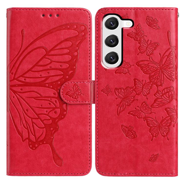 Butterfly Flutter Pattern Embossed Leather Phone Case