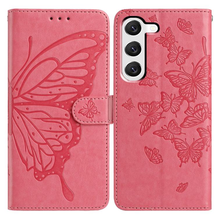Butterfly Flutter Pattern Embossed Leather Phone Case