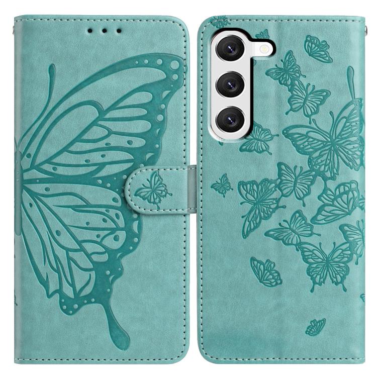 Butterfly Flutter Pattern Embossed Leather Phone Case