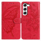 Butterfly Flutter Pattern Embossed Leather Phone Case