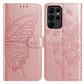 Butterfly Flutter Pattern Embossed Leather Phone Case