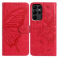 Butterfly Flutter Pattern Embossed Leather Phone Case