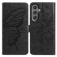 Butterfly Flutter Pattern Embossed Leather Phone Case
